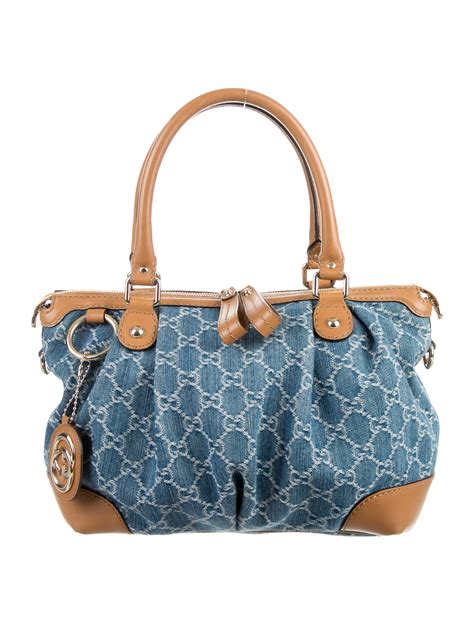 gucci sukey tote handbags|gucci denim sukey bag.